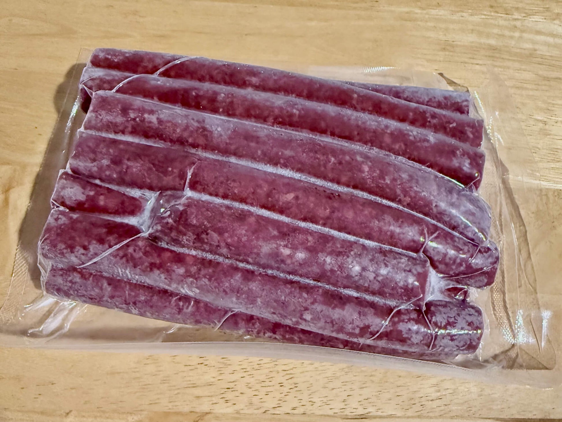 Cheese and jalapeno beef snack sticks made from premium beef